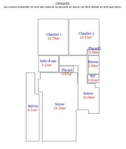 Appartement F3 à vendre  3 pièces - 62,84 m 2   CAGNES SUR MER  - 06