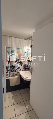 Vue mer, balcon, mezzanine 2 couchages, quartier calme, fort potentiel locatif.