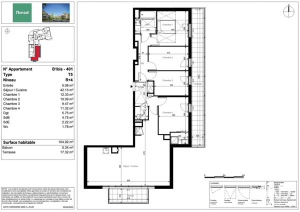 Appartement à vendre 5 pièces 105 m² Chartres