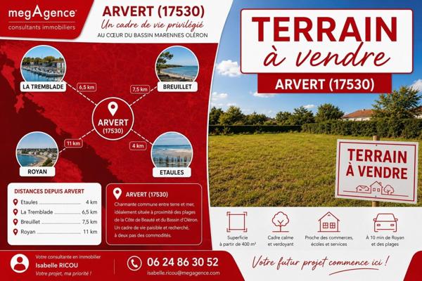 Terrain à ARVERT, 17530 - 623m²