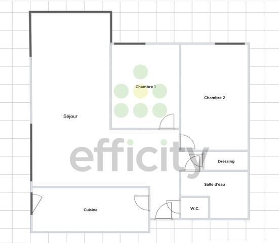 Appartement 3 pièces - 82 m² Exclusivité efficity