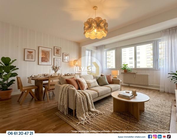 Chalon-sur-Saône (71100) Appartement T4 | Location | Centre de Chalon-sur-Saône