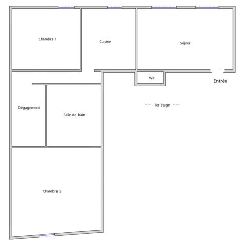 Appartement 3 pièces - 77 m² Exclusivité efficity