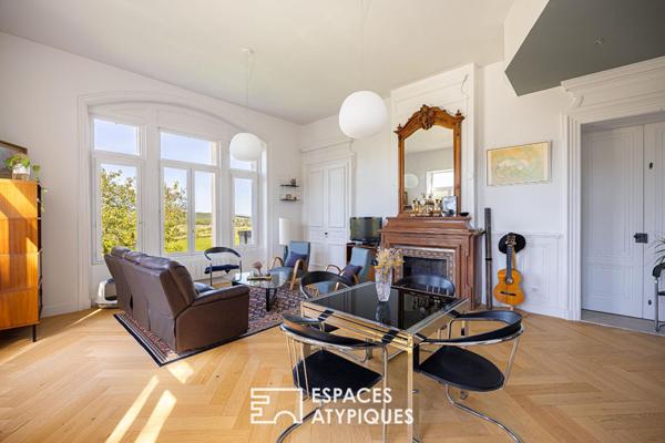 Appartement rénové au coeur d’un château avec jardin et piscine