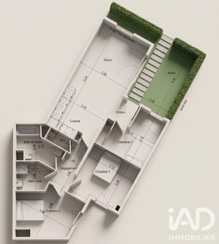 Appartement à vendre 4 pièces 82,5 m² Gentilly