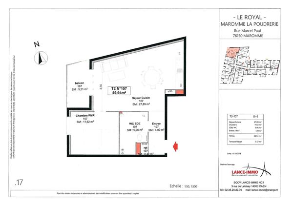 Appartement T2 de 56m²
