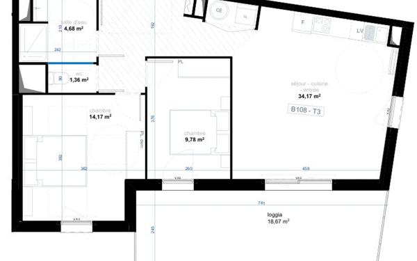 Appartement à vendre    3 pièces • 64,16 m2 Narbonne