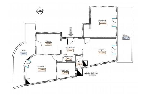 Appartement de 67,98 m²