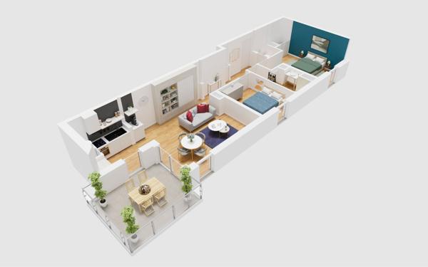 Appartement à vendre    3 pièces • 66,30 m2 Aix-en-Provence