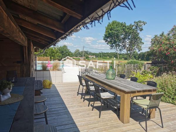 Maison entièrement rénovée avec garage, 200m2 de dépendances et piscine