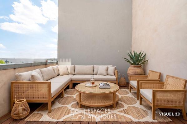 Triplex d’architecte avec terrasses et vue dégagée