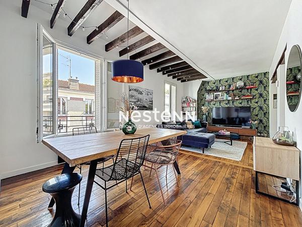 ISSY LES MOULINEAUX - QUARTIER LA FERME - Vente d'un appartement 3 pièces en duplex traversant en dernier étage
