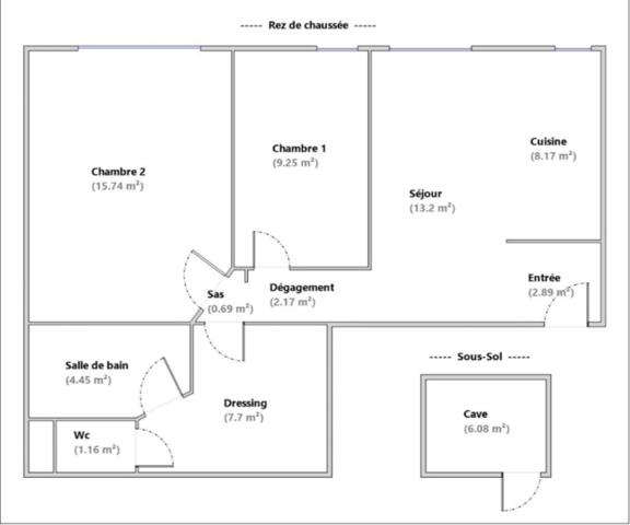 Appartement à vendre 3 pièces LYON 7EME GARIBALDI (69)