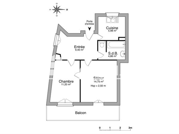 Location Appartement 2 pièces 46.19 m² - 18 RUE SAINTE BARBE Strasbourg 67000