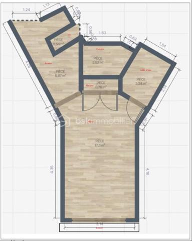 Appartement de 36,52 m²