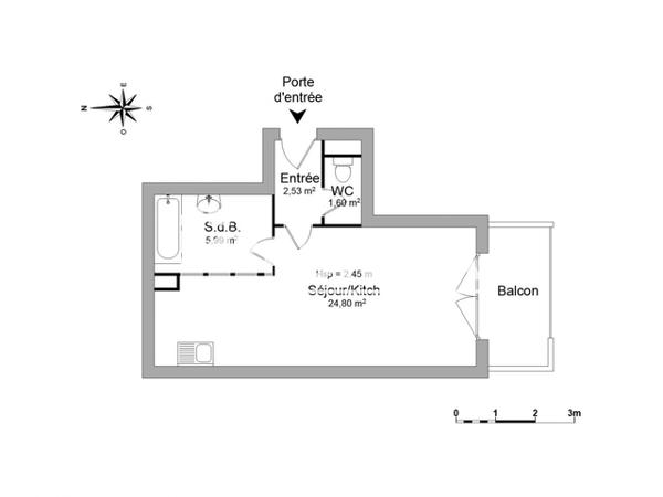 Location Studio 34.92 m² - 34 AVENUE JEAN JAURES Strasbourg 67100