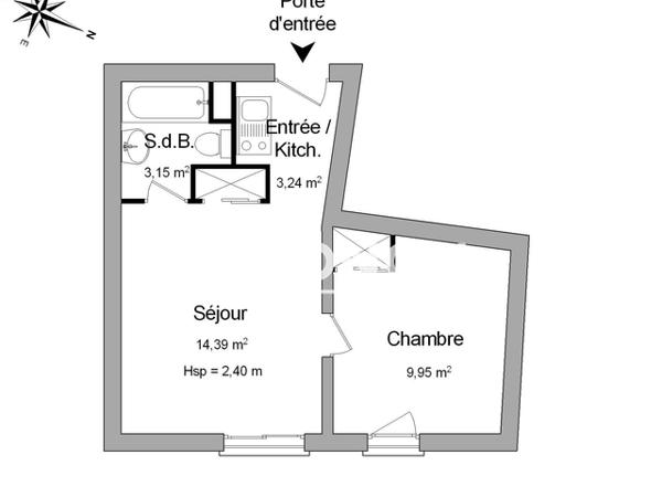Location Appartement 2 pièces 30.73 m² - 4 RUE JEAN GIRAUDOUX Villers Les Nancy 54600
