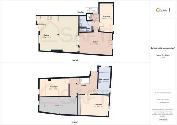 BAISSE DU PRIX – Ensemble de deux maisons en pierre – 182 m² – 138 000 €