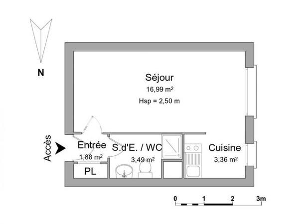 Location Studio 25.7 m² - 193 AVENUE DE LA LIBERATION Nancy 54000