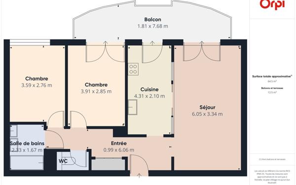 Appartement à vendre    3 pièces • 67 m2 Illkirch-Graffenstaden