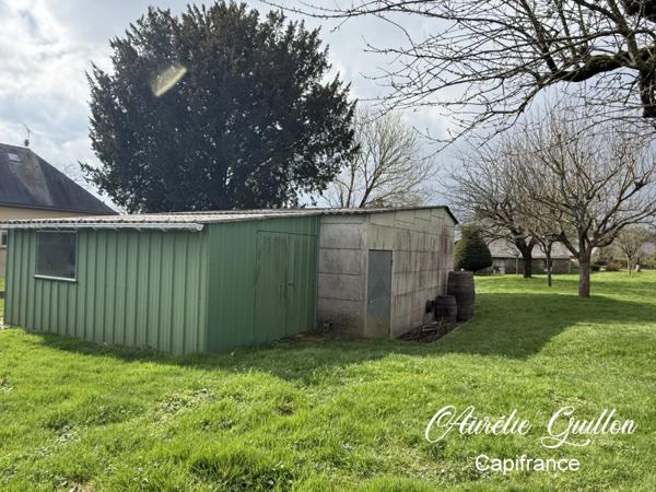 Maison en pierre à réhabiliter – Hangar et beau terrain de 1300 m2 avec puits – Ploërmel