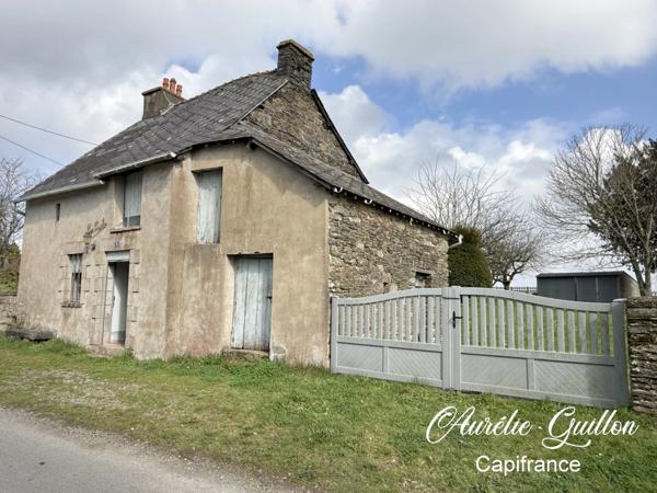 Maison en pierre à réhabiliter – terrain constructible 1 300 m², garage – Ploërmel