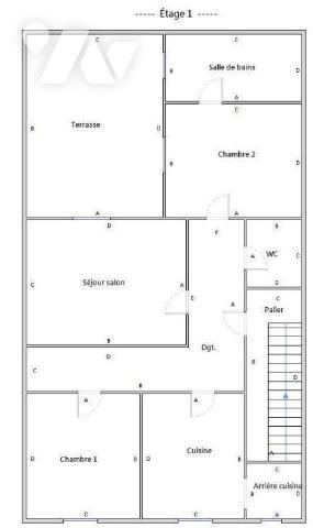 Maison de ville d'environ 80m² habitables, en R+1,  située dans un quartier résidentiel calme e...