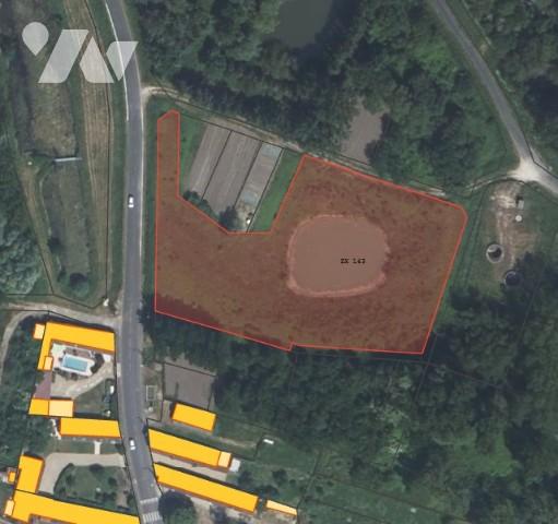 Terrain avec plan d'eau