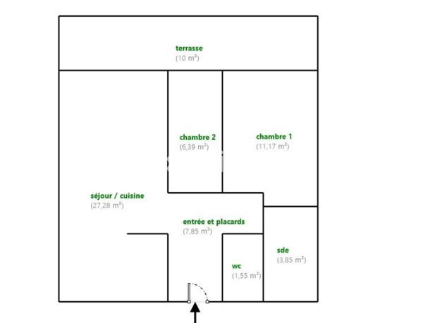 Appartement 3 pièces - 68 m² Exclusivité