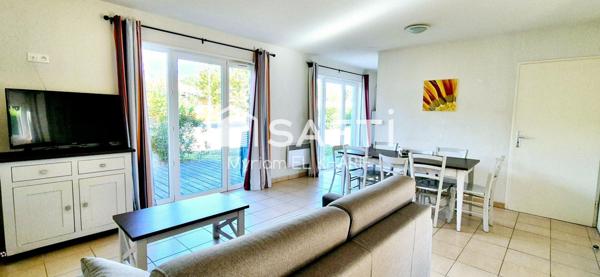 Maison T4, meublée accès direct au Lac de Parentis