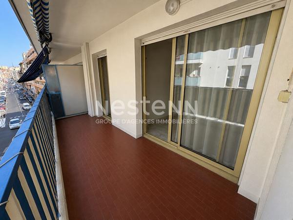 A LOUER 3 PIECES VIDE - RIQUIER - BALCONS - CLIMATISATION