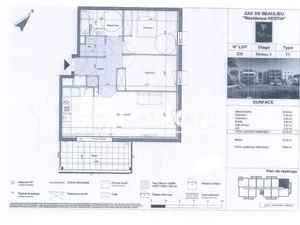 Location Appartement 3 pièces 63.4 m² - appt 308 Monteux 84170