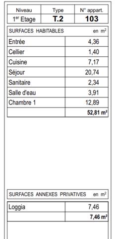 A VENDRE APPARTEMENT TYPE 2 - QUARTIER BEAUREGARD - RESIDENCE DE STANDING