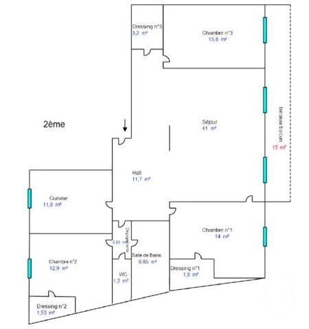 Appartement T5 à vendre  5 pièces - 124,53 m2 LYON - 69004