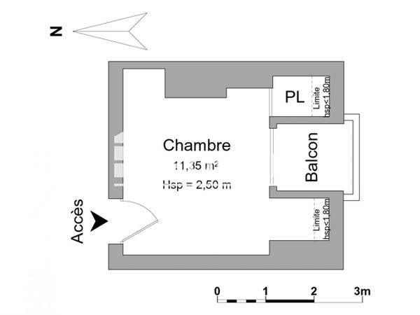 Location Studio meublé 12.09 m² - 9 PLACE ANATOLE FRANCE Tours 37000