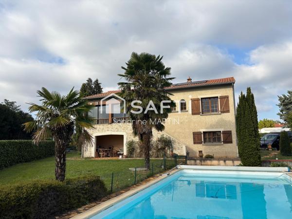 Maison T4, 95m2, piscine 10x5m, garage 76m2, abri camping car