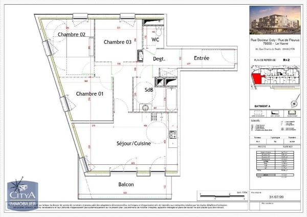 Appartement à louer 4 pièces 79.56m²