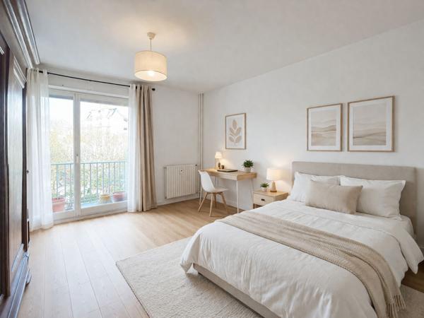 Appartement Asnieres Sur Seine_becon_5 pièce(s) traversant_116 m2_3ème étage_double balcons_deux parking_cave