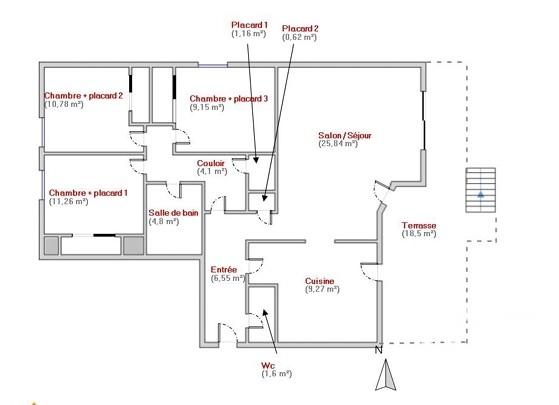 Appartement à vendre 4 pièces 85 m² Le Pontet