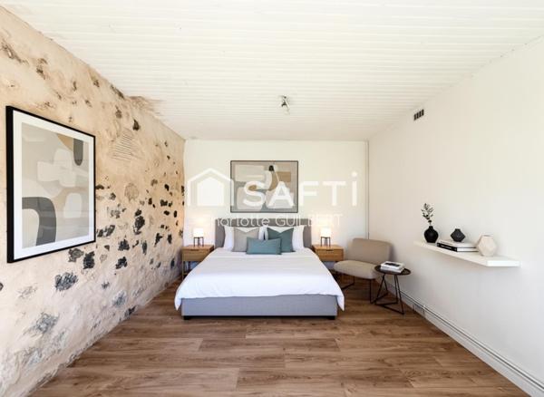 Maison 3 chambres jardin et Gite à rénover