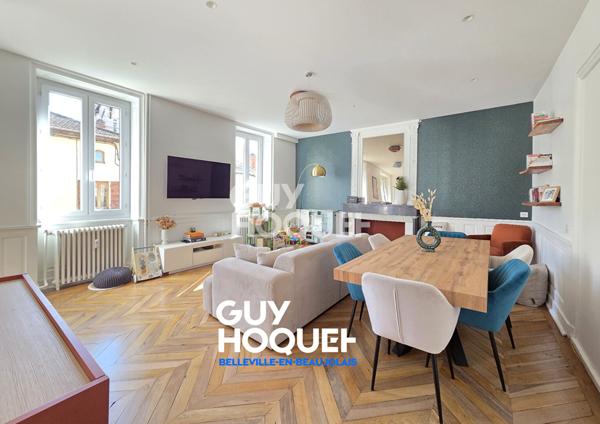 Appartement de caractère, 4 pièces, avec garage, au coeur de Belleville en Beaujolais,