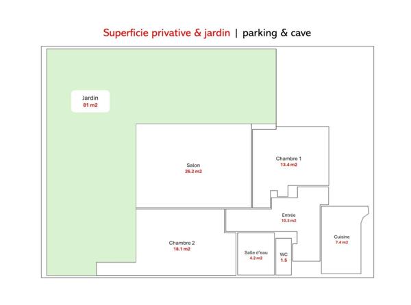Appartement à vendre 3 pièces de 81 m²