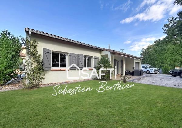 Lavaur – Maison de plain-pied 110 m² – 4 chambres + bureau – Terrain 849 m²
