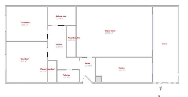Appartement à vendre 3 pièces 62 m² Suresnes