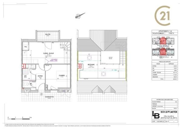appartement à vendre 3 pièces - 44,59 m2 PLENEUF VAL ANDRE - 22