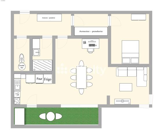 Appartement 3 pièces - 54 m² Exclusivité efficity