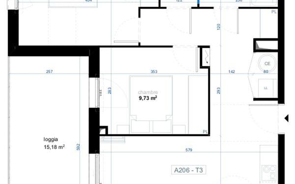 Appartement à vendre    3 pièces • 61,07 m2 Narbonne