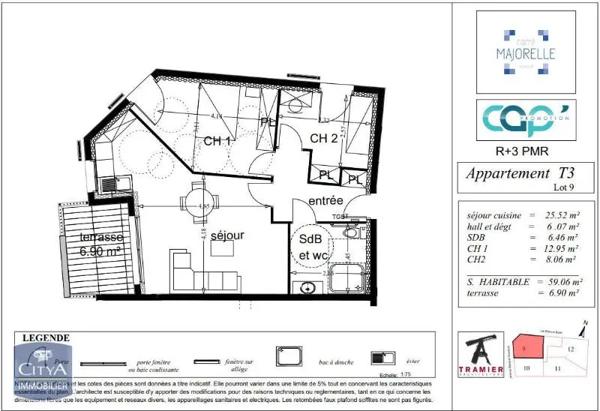 Appartement à louer 3 pièces 59.06m² Toulon (83000)