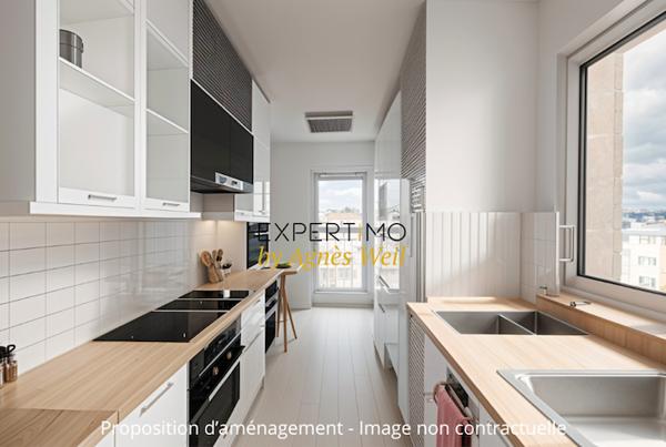 RUEIL-MALMAISON - MONT VALERIEN - APPARTEMENT 5 PIECES, 3 CHAMBRES AU DERNIER ÉTAGE AVEC VUE DEGAGÉE..