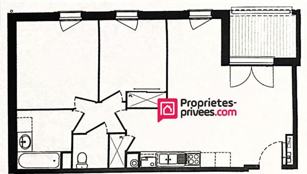 Appartement Castelginest 3 pièce(s) 60 m2